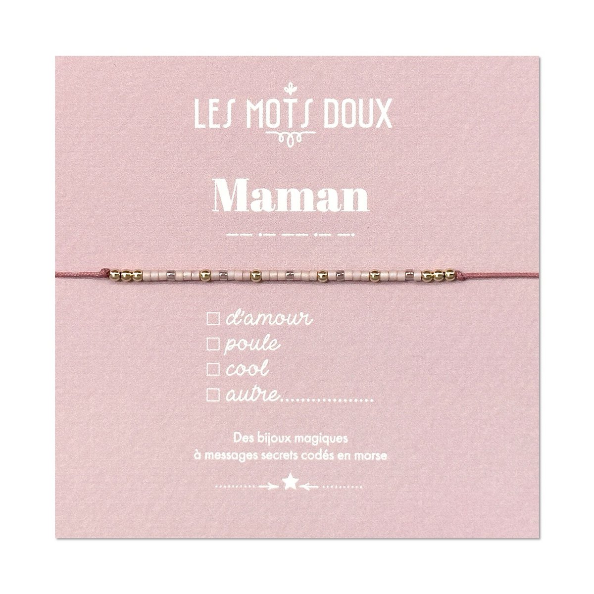 Armbandcode Morse: Maman (Roos)