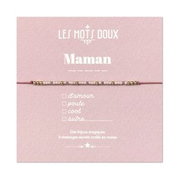 Bracciale Codice Morse: Maman (Rosa)