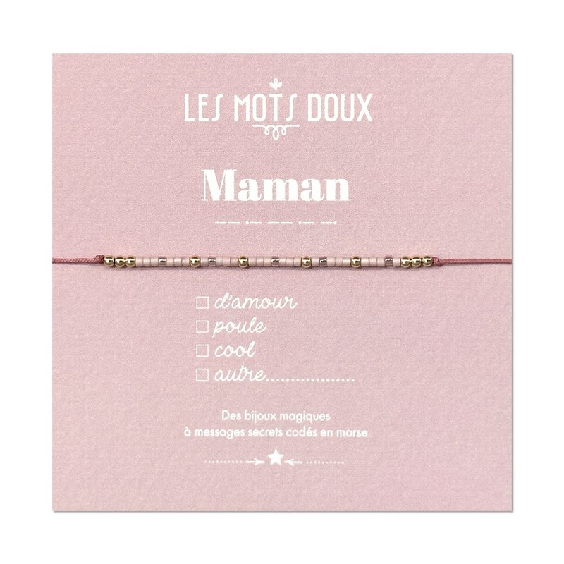 Armbånd Code Morse: Maman (Rose)
