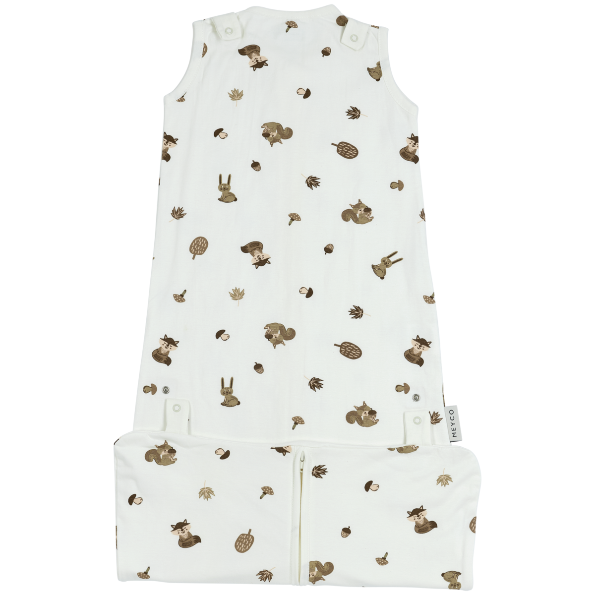 Schlafsack 4-Jahreszeiten-Interlock-Jersey Forest Animals Sand Einheitsgröße