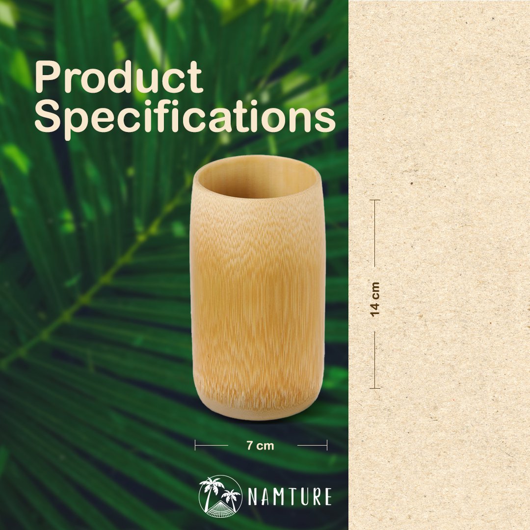 Natuurlijke Bamboe Beker • Plasticvrij • Duurzaam