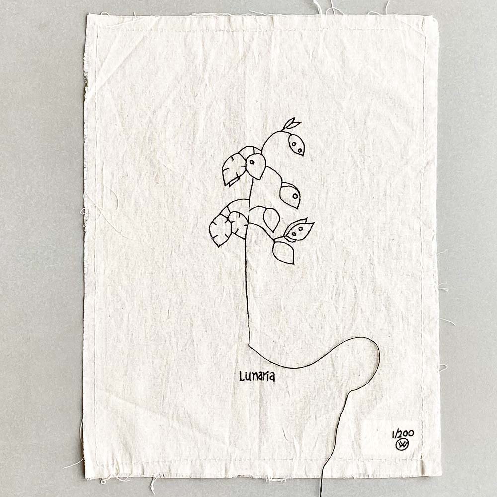stitched art 'lunaria' judaspenning
