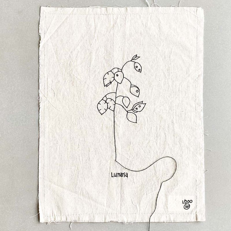 stitched art 'lunaria' judaspenning