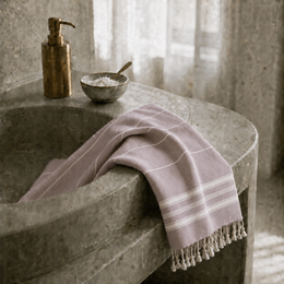 Ecobain håndklæde "New Classic" | Dusty Pier (Taupe)