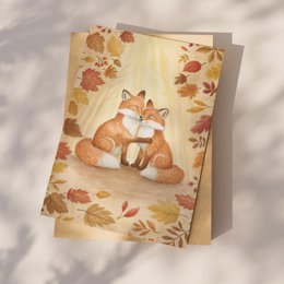 Postkartenfüchse im Herbst