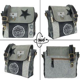 Sunsa women's messenger bag. Small shoulder bag. Vintage style shoulder bag. Canvas handbag. Large crossbody bag for women.