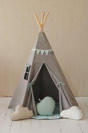 Teepee "Mint Love" con ghirlanda e set tappetino