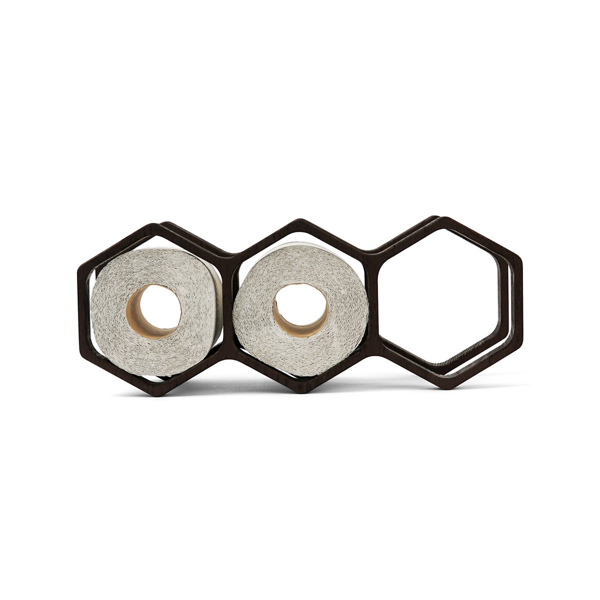 Geometric Wooden Bathroom Roll Holder, Honeycomb‑Inspired Rustic Bath Accessory, Perfect Gift for Housewarming or Home Décor
