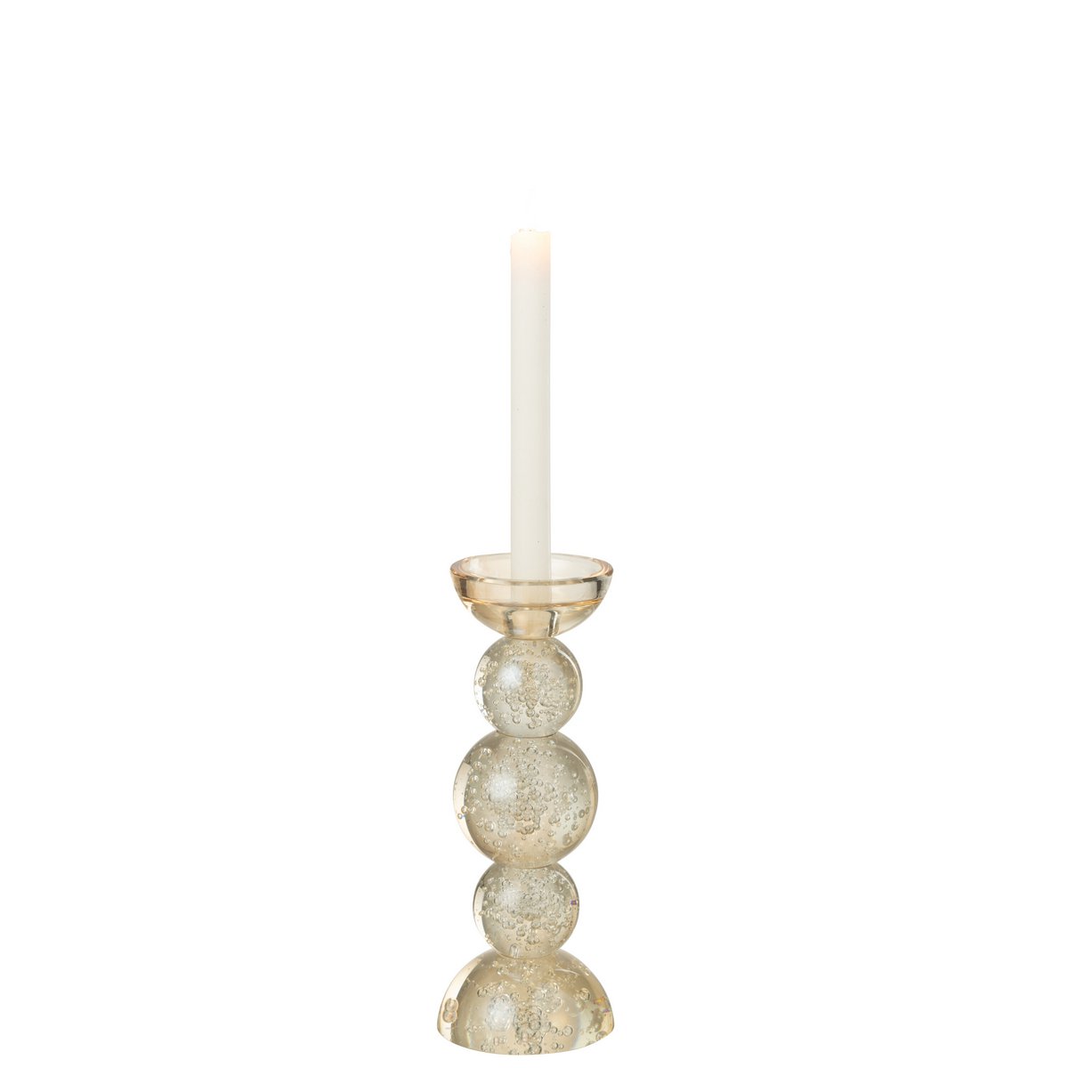 J-Line kaarshouder - glas - champagne - small