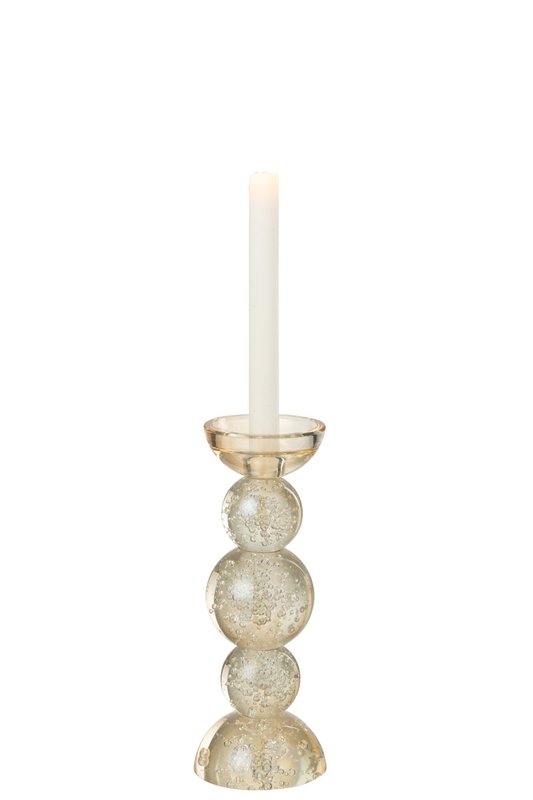 J-Line kaarshouder - glas - champagne - small