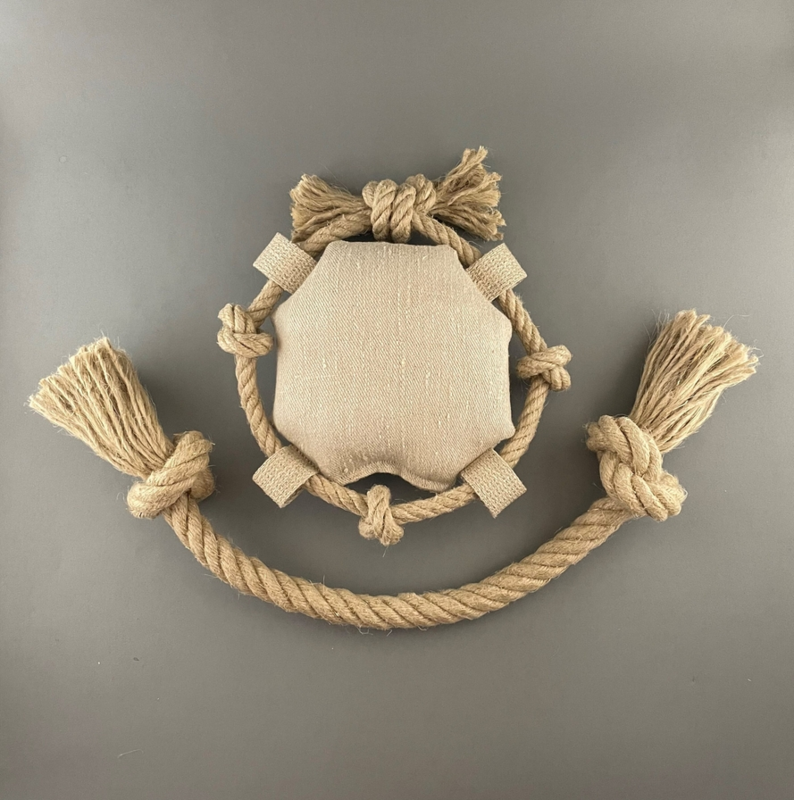 3 Dog Toys - Natural Hemp rope Dental toy, Simple rope