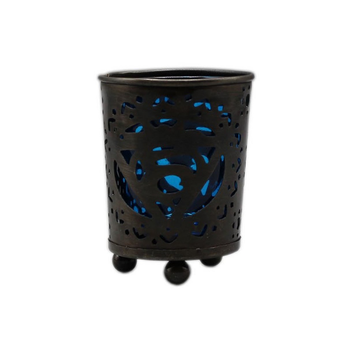 Support votif AVEC/Insert en verre turquoise-%235 Gorge