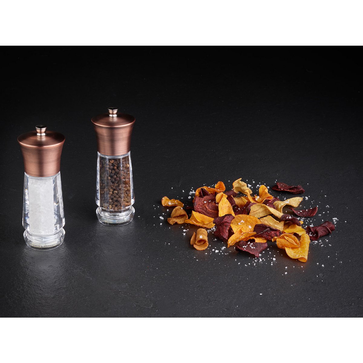 Precision+ Exford Antique Brass Pepper and Salt Mill Set 16,5cm