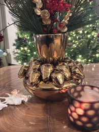 Hand Made Golden Strawberry size:22*23 Hoog
