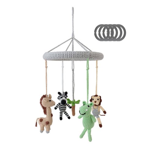 Gehaakte babymobiel SAFARI II (4-in-1)