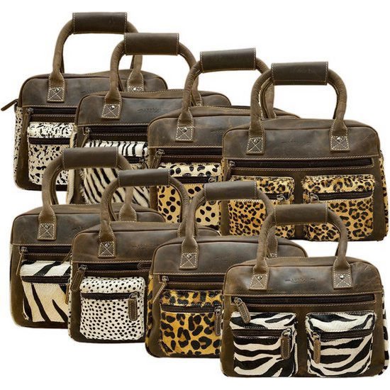 BROWN ZEBRA TAS - BASSA DADIE CrossBody in stile Cowboybag (Westernbag)