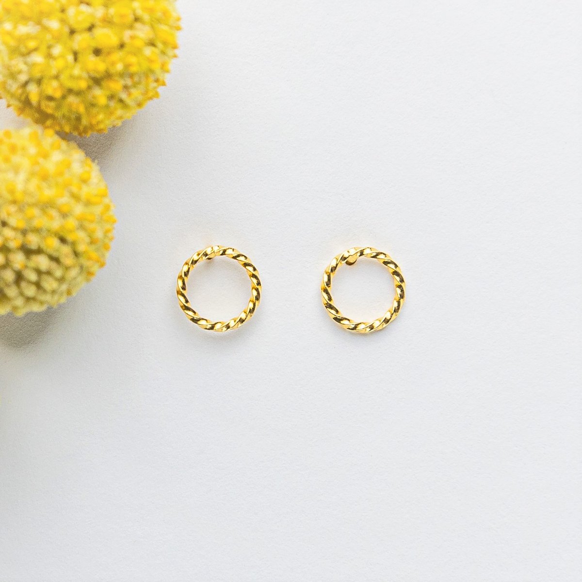 Pendientes bañados en oro PURE 06