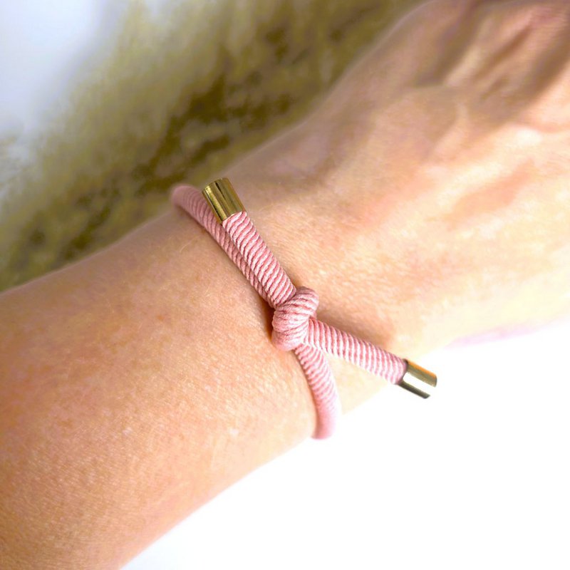 Golden Knot Bracelet Vintage Pink