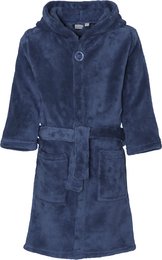 Fleece Bademantel Uni - Navy