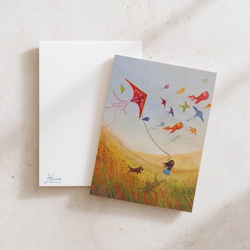 Postcard kite flying