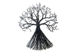 Zimba-Arts METALEN GROTE WAND 3D BAOBAB BEDRADE BOOM
