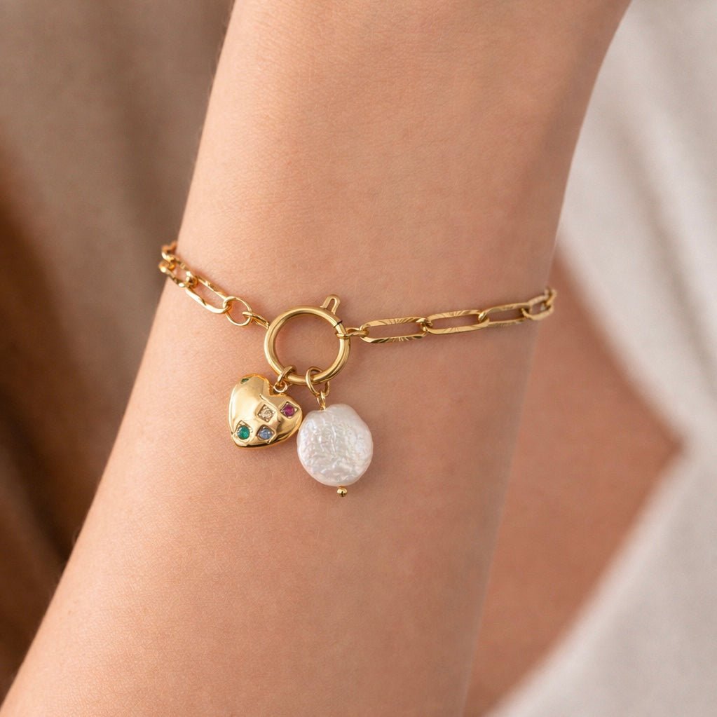 KESHI AMORE – Gouden armband met natuurlijke Keshi parel