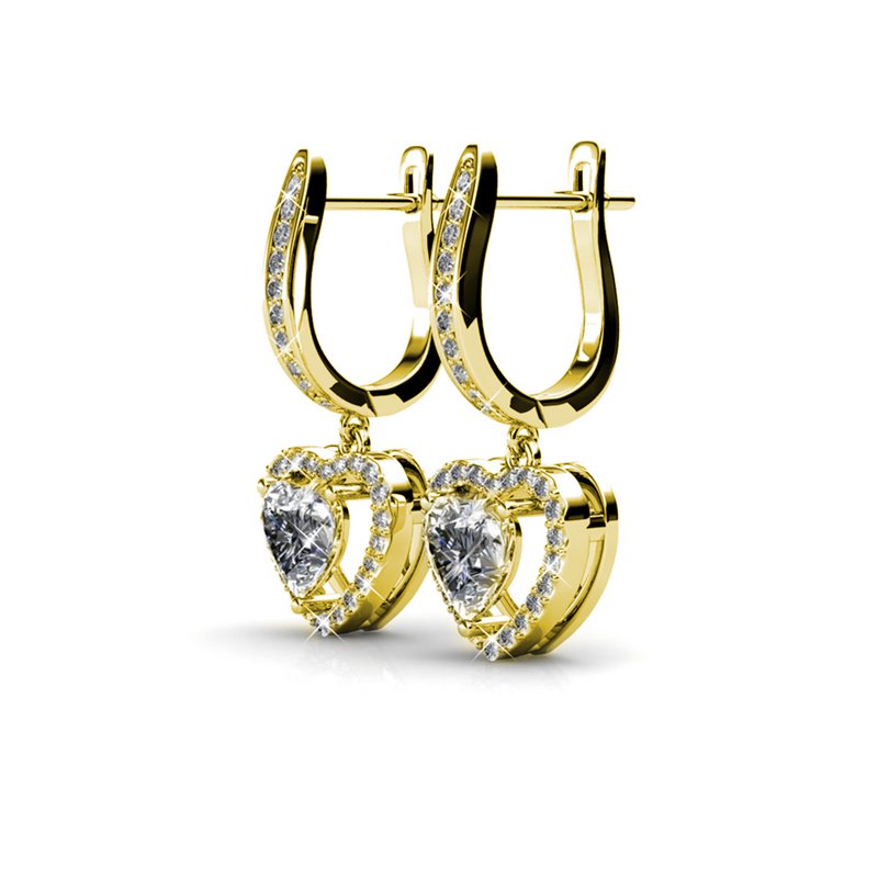 Only Love earrings - Gold and crystal