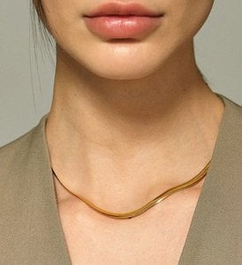 Unisex Classic Herringbone Chain Necklace – 5mm