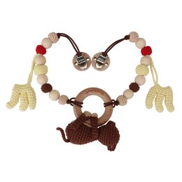 Crocheted stroller chain monkey CHARLIE (3in1)