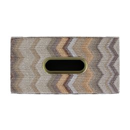 Tissue box zigzag brun grå mønster facial tissue box