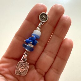 Orecchini con perline rosse del Sacro Cuore - Stile messicano Milagro