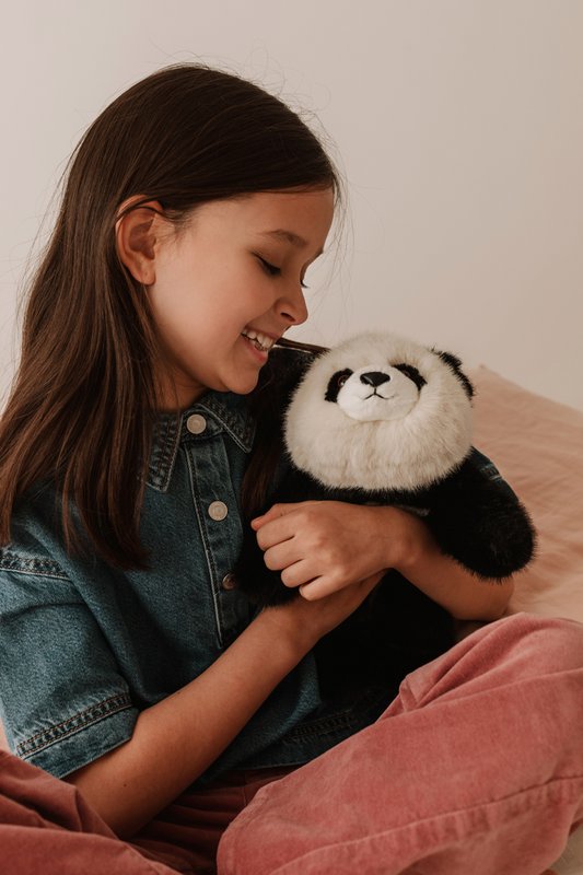 One Love Plush Toy - Panda Peng Black and White