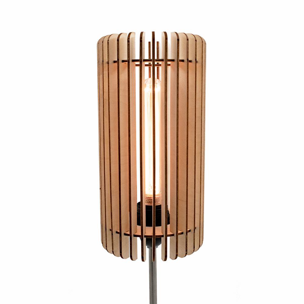 Lámpara de noche Tubo - Madera natural