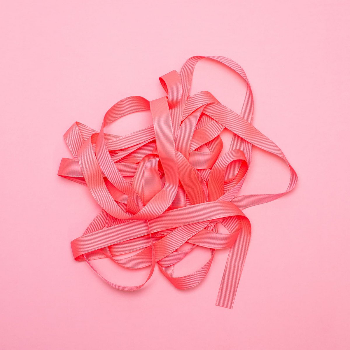 Cadeaulint neonroze, neonroze lint gemakkelijk te strikken, 16 mm x 5 m neon grosgrain lint voor het inpakken van cadeaus