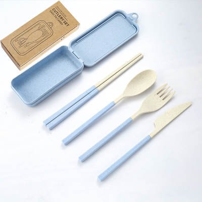 Kit posate staccabili e portatili - con custodia - 8 colori disponibili