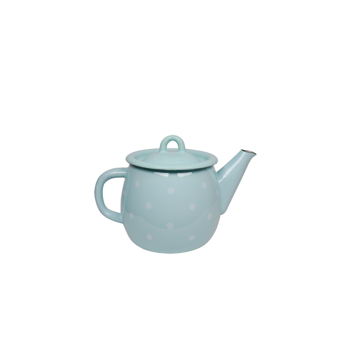 Emaille theepot Polka dot blauw 1L Isabelle Rose