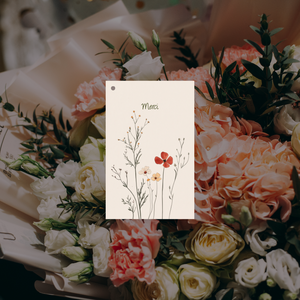 Flower card flower 'merci' - Gift card Klein