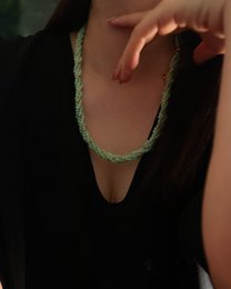 Lucky Jade Flettet Halskæde & Armbånd Sæt