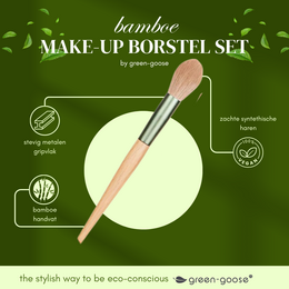 Set di pennelli per trucco green-goose con borsa - 10 pezzi