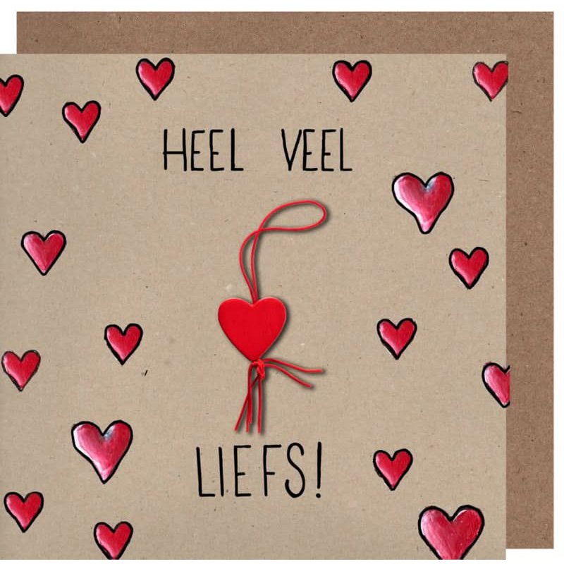 Carte de voeux beaucoup d'amour kraft