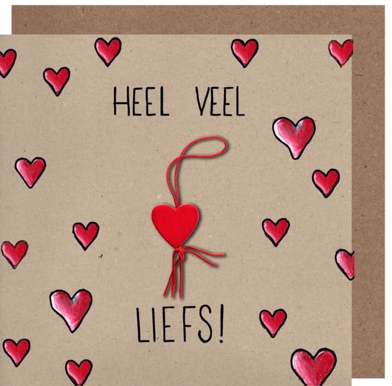 Greeting card a lot of love kraft