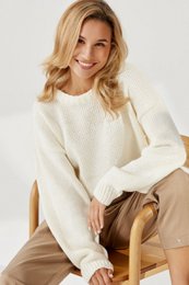 Sweter z wełną GIGI - OFF WHITE
