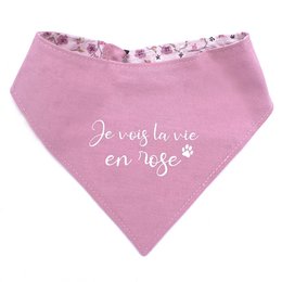 Dwustronna chustka "la vie en rose" liberty/różowa