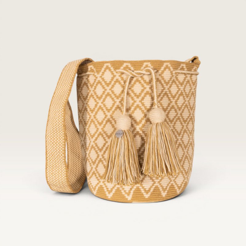 Geometrisk crossbody L | Karamel
