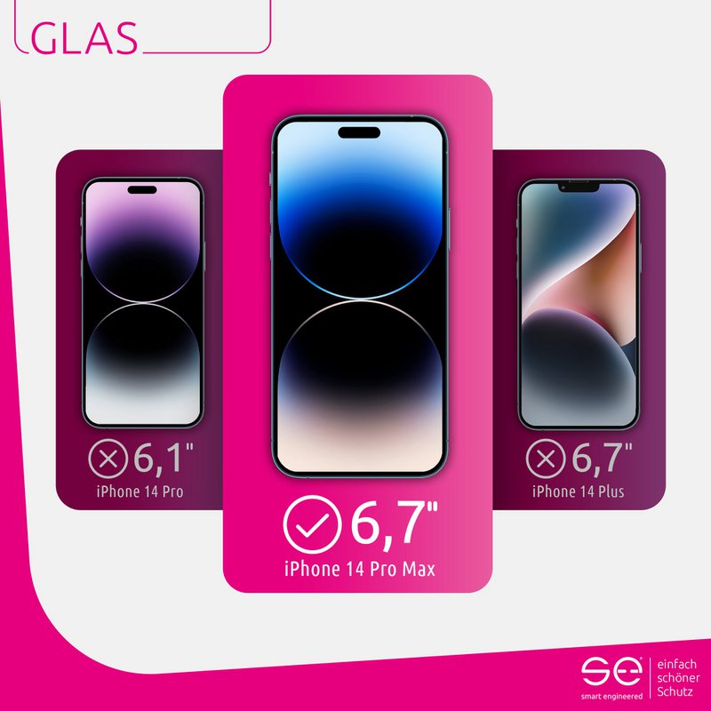 2x se® 3D gehard glas Apple iPhone 14 Pro Max