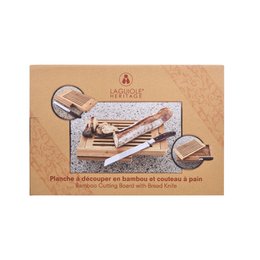 Coltello da pane e tagliere in legno di bambù LAGUIOLE HERITAGE