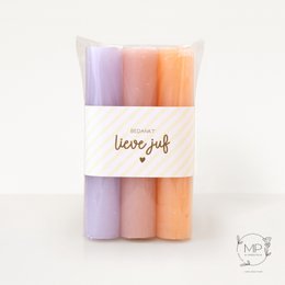 Candles 'dear teacher'