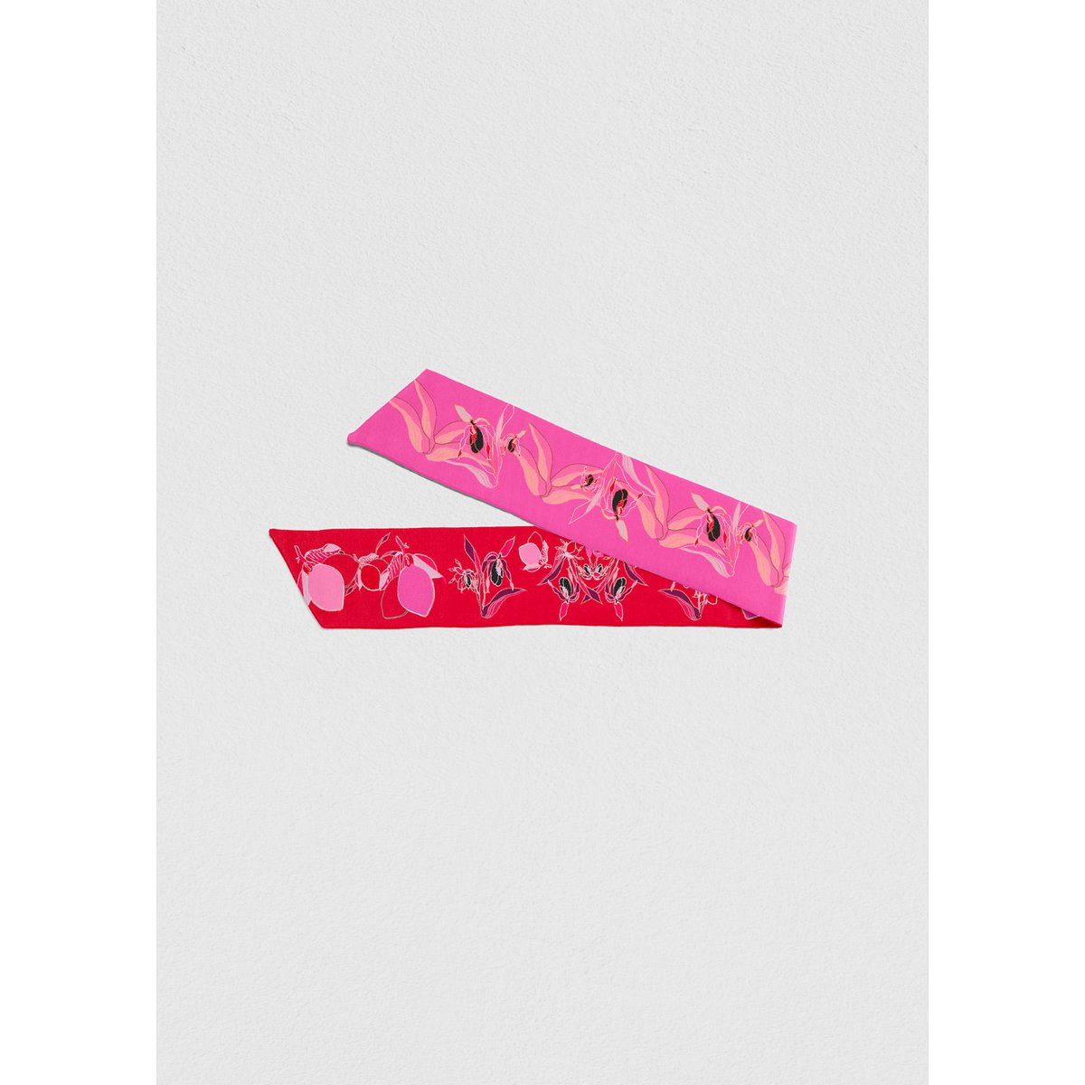 Foulard ruban Virginie Riou « Le petit citron caviar »