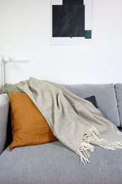 Uldtæppe / kæletæppe almindelig kalksten
