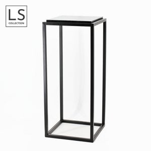 LS Collection® - Pflanzentisch - Poky - Säule - Pflanzensäule - Schwarz - Säule - Pflanzenhilfe - mit Store - 80x35x35 cm - Sockel - schwer - stabil - Pflanzenständer im Inneren